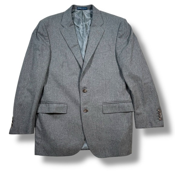 Polo Ralph Lauren Other - Polo Ralph Lauren Blazer Mens 40R Gray Virgin Wool 3 Button Jacket Made in Italy